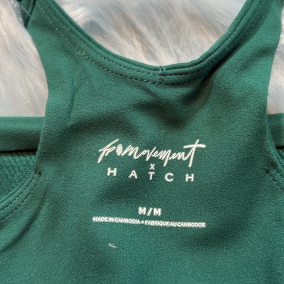 NWT Free People Movement X Hatch Never Better Square Neck Garden Green Bra M - Picture 9 of 10
